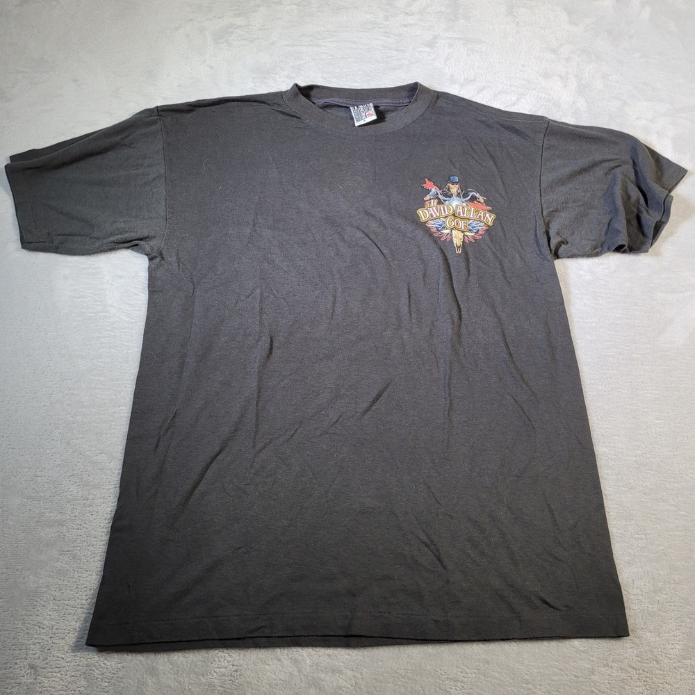 David Allan Coe T-Shirt Mens Large Black Outlaw Country Graphic Tee Tea Leisure
